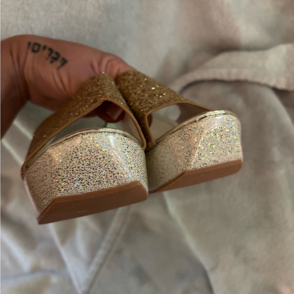 Glitter Mzluyin Wedge Sandals for Women Platform Beach Slide - Picture 10 of 12